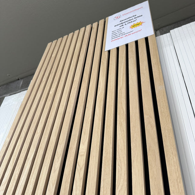Akoestische wandpanelen licht eik 1,755m2