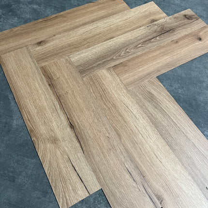 Dryback PVC visgraat naturel smoked 2,5mm