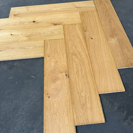 Parket half-massief eik visgraat naturel 14mm/3mm