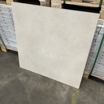 Rigid click PVC betonlook beige 5mm geïntegreerde ondervloer