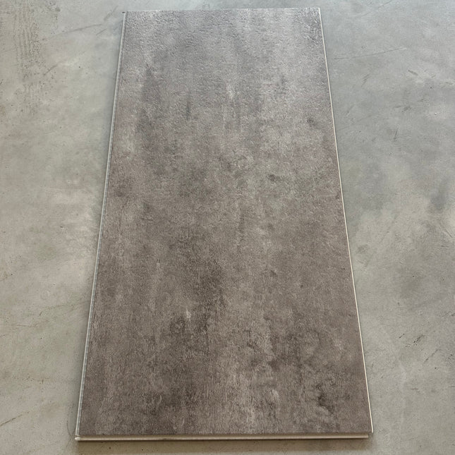 Rigid click PVC tile flagstone grey 6mm geïntegreerde ondervloer