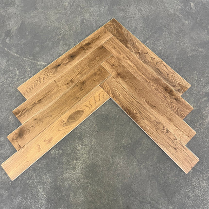 Parket massief eik visgraat smoked 15mm