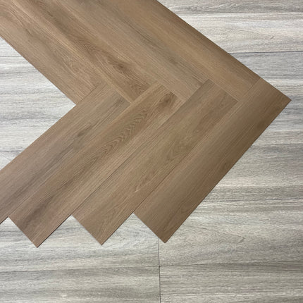 Dryback PVC visgraat dark brown oak 2,5mm