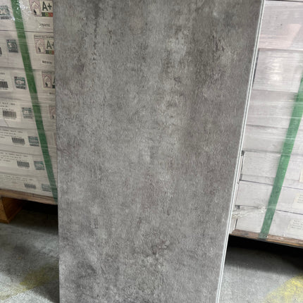 Rigid click PVC tile flagstone grey 6mm geïntegreerde ondervloer