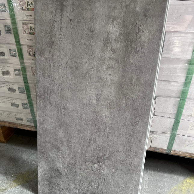Rigid click PVC tile flagstone grey 6mm geïntegreerde ondervloer