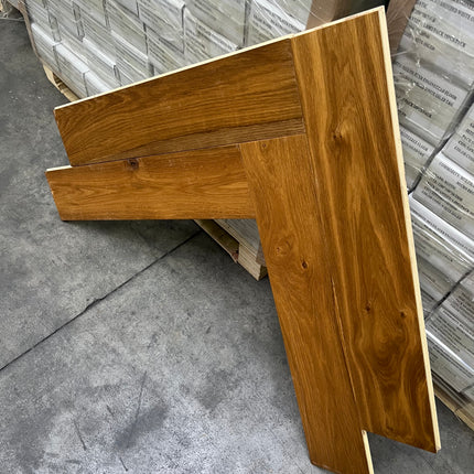 Lot 1,8m2 parket half-massief eik visgraat dark smoked 14mm/3mm