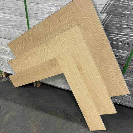 Rigid click PVC visgraat botanisch beige 5,3mm geïntegreerde ondervloer