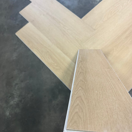 Rigid click PVC visgraat S03 naturel 6mm geïntegreerde ondervloer