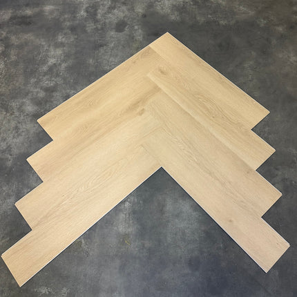 Rigid click PVC visgraat S03 naturel 6mm geïntegreerde ondervloer