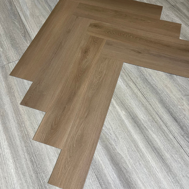 Dryback PVC visgraat dark brown oak 2,5mm