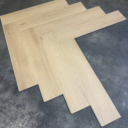 Rigid click PVC visgraat S03 naturel 6mm geïntegreerde ondervloer