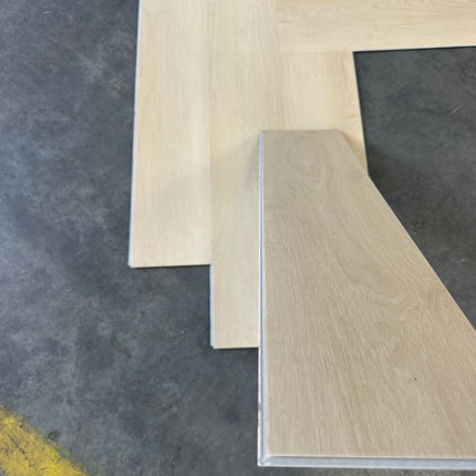 Rigid click PVC visgraat S01 champagne 6mm geïntegreerde ondervloer