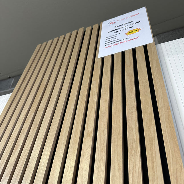 Akoestische wandpanelen natuur eik 1,755m2