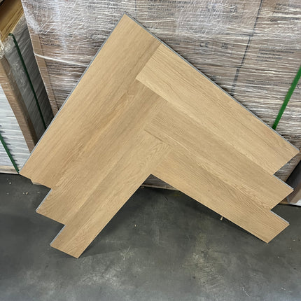 Rigid click PVC visgraat vanille oak 5,5mm geïntegreerde ondervloer