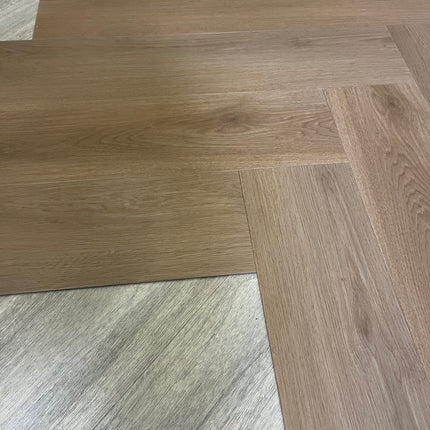 Dryback PVC visgraat dark brown oak 2,5mm