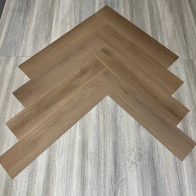Dryback PVC visgraat dark brown oak 2,5mm