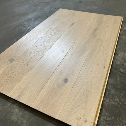 Parket half-massief click brushed matt white lacquer 14mm/2,5mm