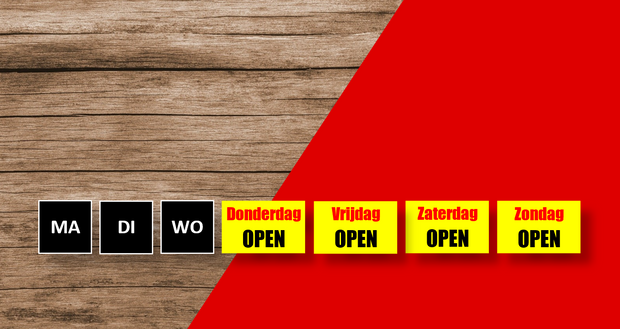 Magazijnverkoop 10, 11, 12 en 13 september