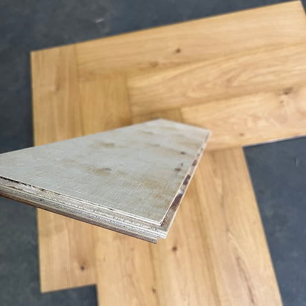 Parket half-massief eik visgraat naturel 14mm/3mm