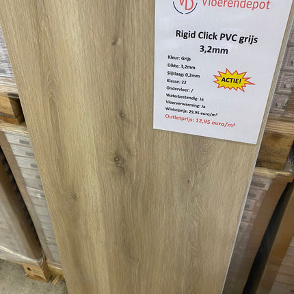 Rigid Click PVC grijs 3,2mm