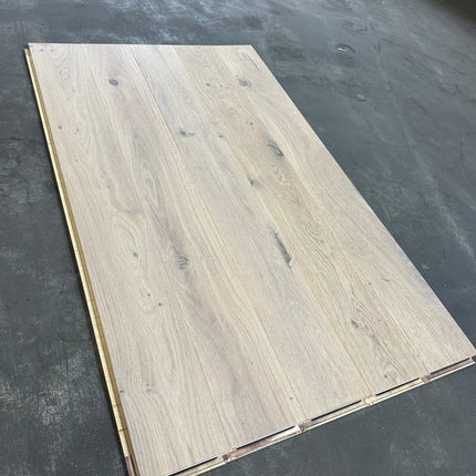 Parket half-massief click brushed matt white lacquer 14mm/2,5mm