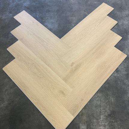 Rigid click PVC visgraat S03 naturel 6mm geïntegreerde ondervloer