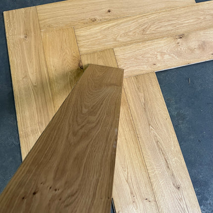 Parket half-massief eik visgraat naturel 14mm/3mm