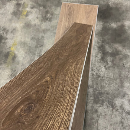 Rigid click PVC vinilo bruin 5mm geïntegreerde ondervloer