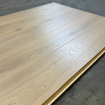 Parket half-massief click brushed matt white lacquer 14mm/2,5mm