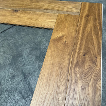 Lot 1,8m2 parket half-massief eik visgraat dark smoked 14mm/3mm