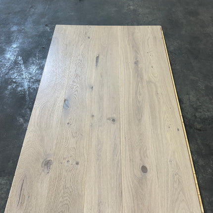 Parket half-massief click brushed matt white lacquer 14mm/2,5mm