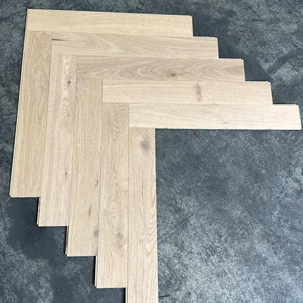 Parket half-massief eik visgraat 10mm/3mm